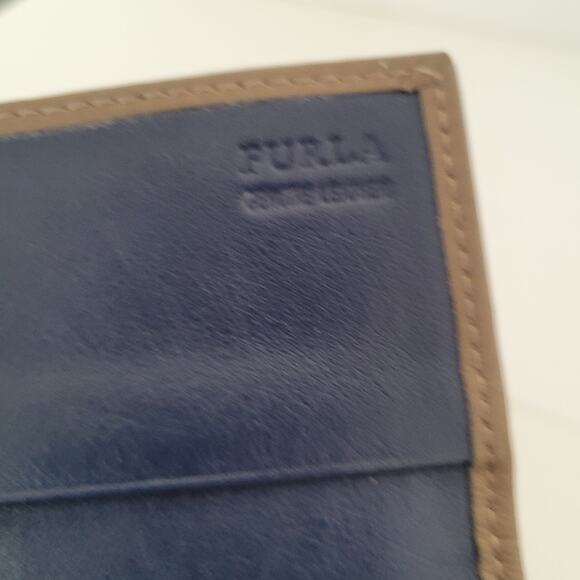 Furla Babilon Wallet Large Genuine Leather Italian Toupe Gray Classic Natural - Picture 6 of 12